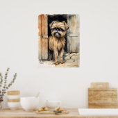 Brüssel Griffon - Dog Art Print Poster (Küche)