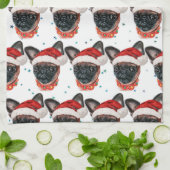 Brüssel Griffon Dog Breed Christmas Geschirrtuch (Gefaltet)