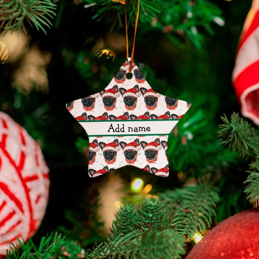 Brüssel Griffon Dog Breed Christmas Keramik Ornament