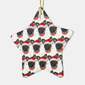 Brüssel Griffon Dog Breed Christmas Keramik Ornament (Links)