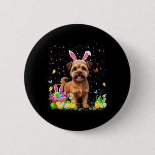 Brüssel Griffon Dog Easter Egg Hunt Bunny Ear Hap Button