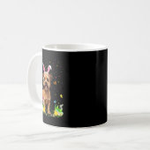 Brüssel Griffon Dog Easter Egg Hunt Bunny Ear Hap Kaffeetasse (Vorderseite Links)