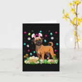 Brüssel Griffon Dog Easter Egg Hunt Bunny Ear Hap Karte (Gelbe Blume)