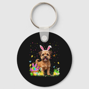 Brüssel Griffon Dog Easter Egg Hunt Bunny Ear Hap Schlüsselanhänger