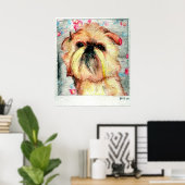 Brüssel Griffon Dog Portrait Poster (Heimbüro)