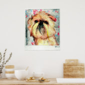 Brüssel Griffon Dog Portrait Poster (Küche)
