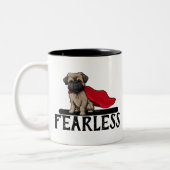 Brüssel Griffon Fearless Zweifarbige Tasse (Links)