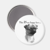 Brüssel Griffon Happy Face Magnet (Vorderseite/Rückseite)