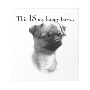Brüssel Griffon Happy Face Notizblock