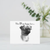 Brüssel Griffon Happy Face Postkarte (Stehend Vorderseite)