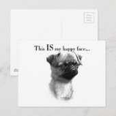 Brüssel Griffon Happy Face Postkarte (Vorne/Hinten)