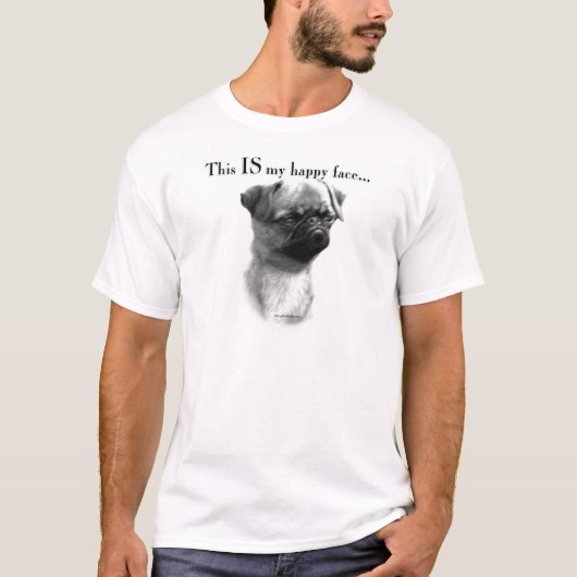 Brüssel Griffon Happy Face T-Shirt (Vorderseite)