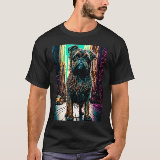 Brüssel Griffon im Großen Apple 2 T-Shirt (Vorderseite)