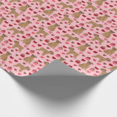 Brüssel Griffon Liebe Valentines Gift Wrap Geschenkpapier (Ecke)