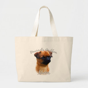 Brüssel Griffon Mama 2 Jumbo Stoffbeutel