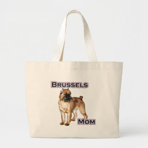 Brüssel Griffon Mama; Mama Brüssel Griffon Jumbo Stoffbeutel
