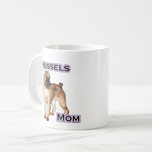 Brüssel Griffon Mama; Mama Brüssel Griffon Kaffeetasse (Vorderseite Links)