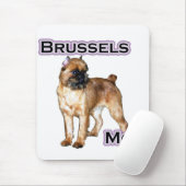 Brüssel Griffon Mama; Mama Brüssel Griffon Mousepad (Mit Mouse)