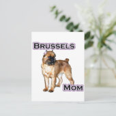Brüssel Griffon Mama; Mama Brüssel Griffon Postkarte (Stehend Vorderseite)