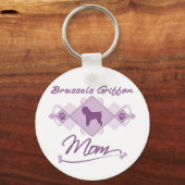 Brüssel Griffon Mama Schlüsselanhänger (Vorderseite)