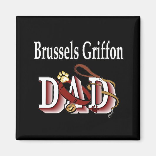 Brüssel griffon Papa Magnet (Vorne)