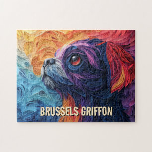 Brüssel Griffon Paper Quilling Art Dog Portrait Puzzle
