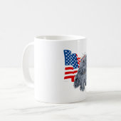 Brüssel Griffon Patriotic Kaffeetasse (Vorderseite Links)