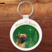 Brüssel Griffon Peace Schlüsselanhänger (Vorderseite)