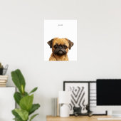 Brüssel Griffon Personalisiert Print Poster (Heimbüro)