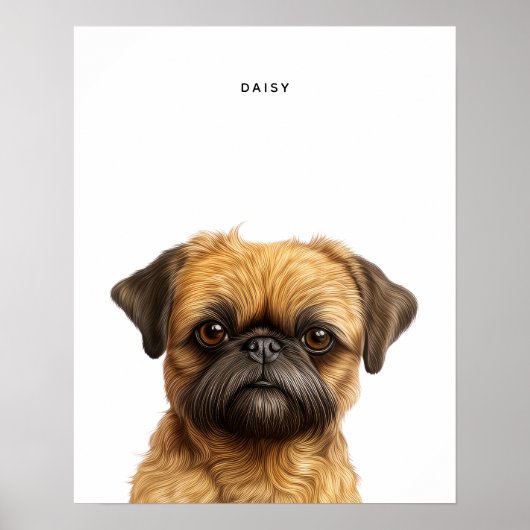 Brüssel Griffon Personalisiert Print Poster (Vorne)