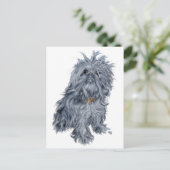 Brüssel Griffon Postkarte (Stehend Vorderseite)