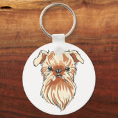 Brüssel Griffon Schlüsselanhänger (Vorderseite)