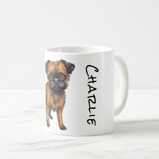 Brüssel Griffon Tasse (VorderseiteRechts)
