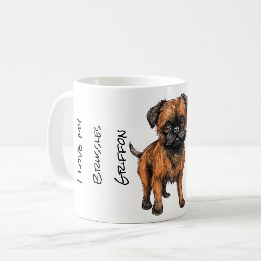 Brüssel Griffon Tasse (Vorderseite Links)