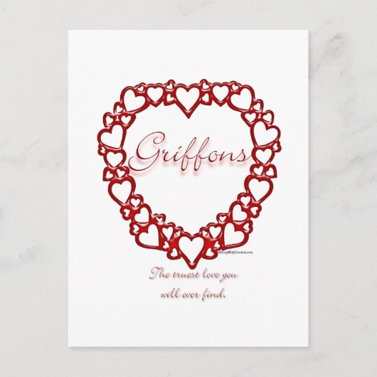 Brüssel Griffon True Love Postkarte (Vorderseite)
