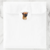 Brüssel Griffon Vater 2 Runder Aufkleber (Tasche)