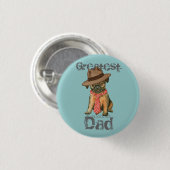 Brüssel Griffon Vater Pinback Button (Vorne & Hinten)