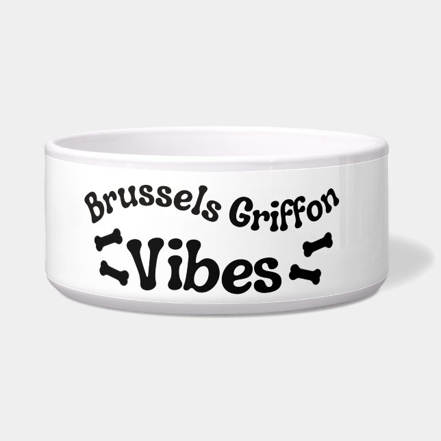 Brüssel Griffon Vibes Keramik Dog Bowl Napf (Links)