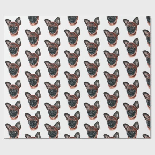 Brüssel Griffon Wrapping Paper Geschenkpapier (Flach)