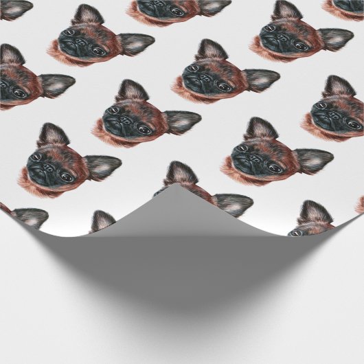 Brüssel Griffon Wrapping Paper Geschenkpapier (Ecke)