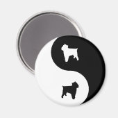 Brüssel Griffon Yin Yang Magnet (Vorderseite/Rückseite)