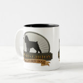 Brüssel Griffon Zweifarbige Tasse (Vorderseite Links)