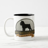 Brüssel Griffon Zweifarbige Tasse (Links)