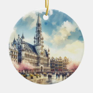 Brüssel Großer Palast von Belgien Keramik Ornament