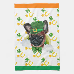 Brüssel Hund Ferienheim Dekoration St. Patrick's D Geschirrtuch