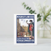 Brüssel, Innenstadt, kommerziell Messe, Vintag Postkarte (Stehend Vorderseite)