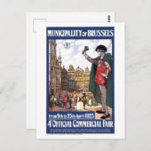 Brüssel, Innenstadt, kommerziell Messe, Vintag Postkarte (Vorne/Hinten)