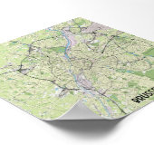 Brüssel-Karte Poster (Ecke)