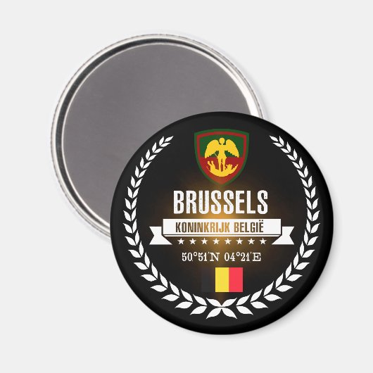 Brüssel Magnet (Vorderseite/Rückseite)