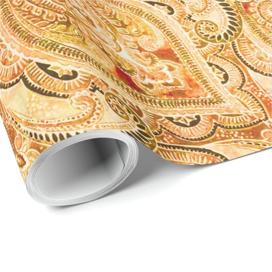Brüssel Pfirsich Geschenkpapier (Rolleneckpunkt)